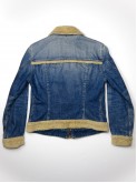 Levi's washed blue denim jacket with sherpa