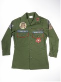 American military shirt with patch-effect