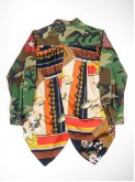 BDU camouflage shirt jacket with foulard back