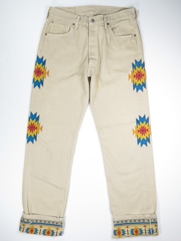 Levi's 501 jeans with Navajo design