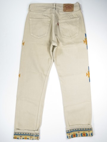 Levi's 501 jeans with Navajo design