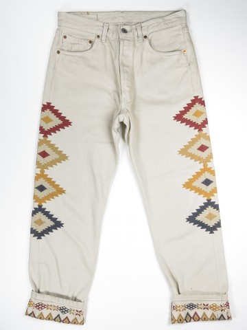 Levi's 501 jeans with Navajo design