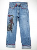 Levi's 751 jeans with dragon tattoo