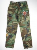 BDU camo pants with old school flowers