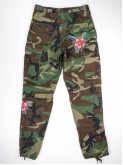 Pantaloni mimetici BDU con fiori old school